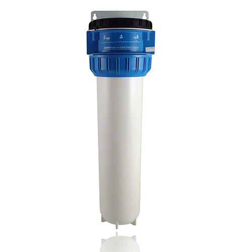 RF Jumbo Wasserfilter Filtergehäuse, 20 Zoll, mit integriertem Bypass, blau/weiss