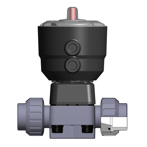 PP 2/2-Wege-Membranventil DK/CP, Verschraubung mit Schweißmuffe, NO, EPDM, Typ 382