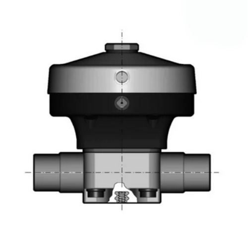 PVDF 2/2-Wege-Membranventil, Ausführung Schweißstutzen, NO, PTFE/EPDM, Typ 285