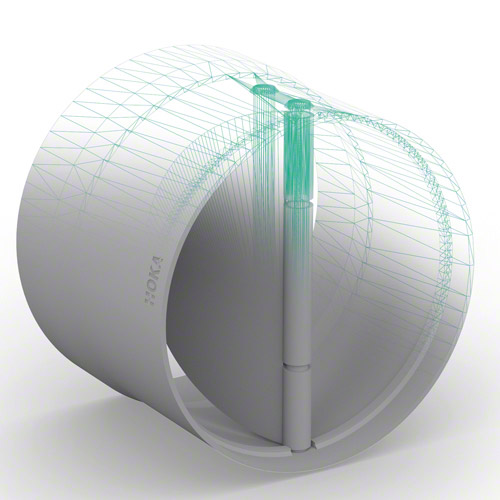 PVC Rückschlagklappe mit Muffe für senkrechten Einbau, Ausführung 1